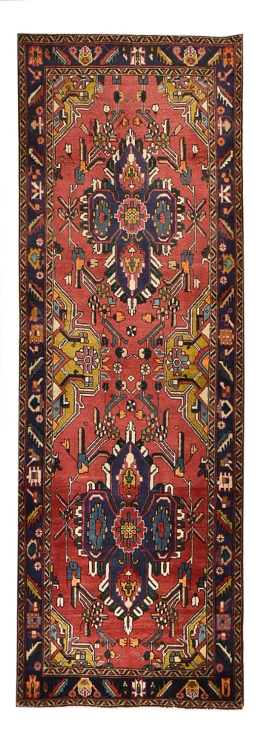 Täbriz Teppich 112x338cm - Perserteppich - rot