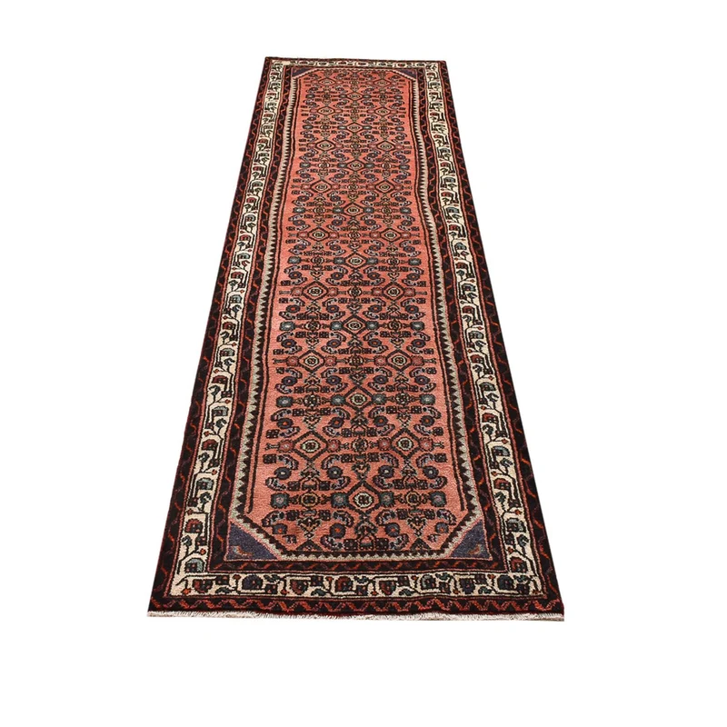 Hamadan Teppich 80x290cm - Perserteppich - hellrot