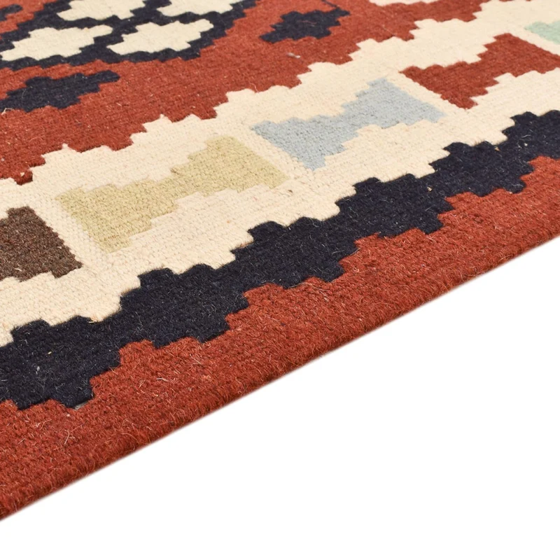 Kelim Fars Teppich 103x144cm - mehrfarbig