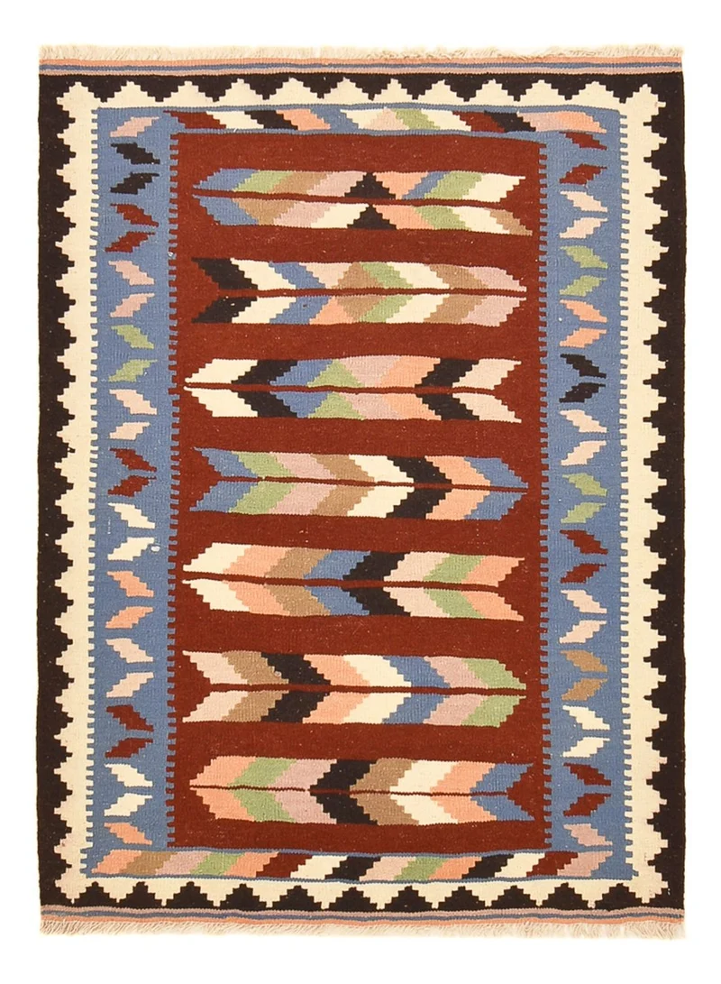 Kelim Fars Teppich 104x142cm - mehrfarbig