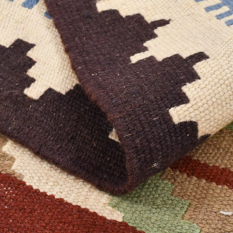 Kelim Fars Teppich 104x142cm - mehrfarbig