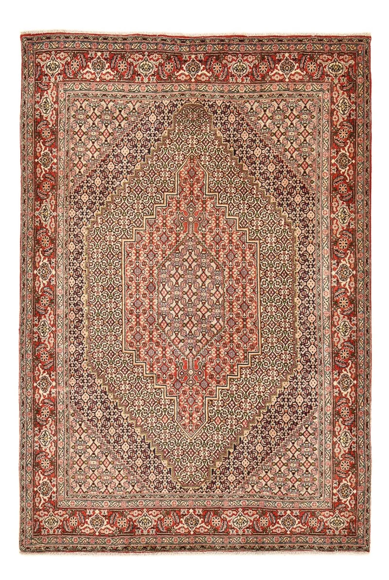 Senneh Teppich 150x225cm - Perserteppich - rost