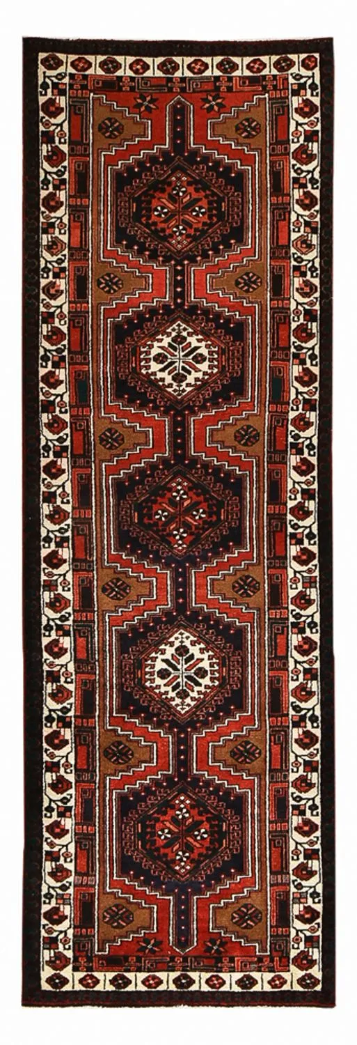 Ardebil Teppich 100x313cm - Perserteppich - dunkelrot
