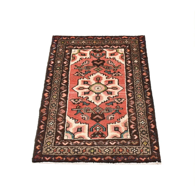 Hamadan Teppich 53x87cm - Perserteppich - hellrot