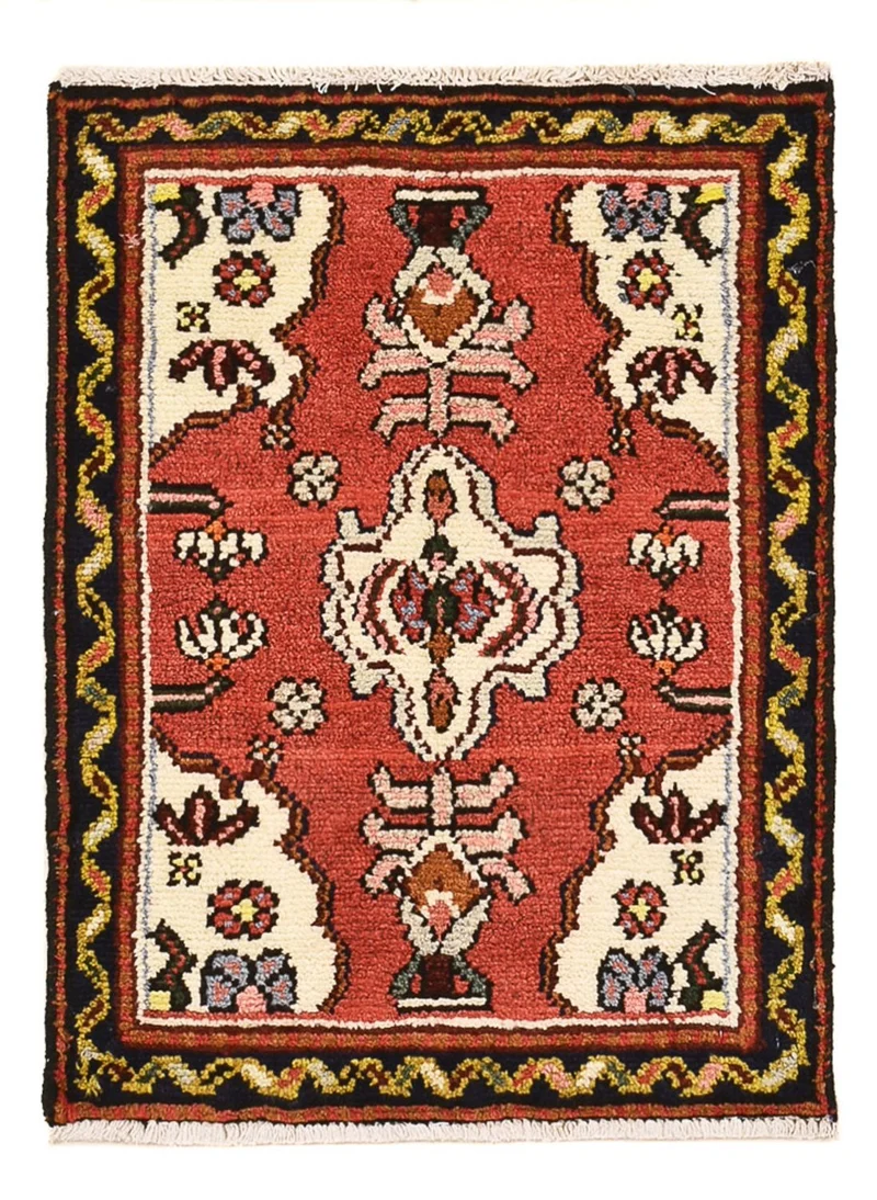 Hamadan Teppich 44x62cm - Perserteppich - rot