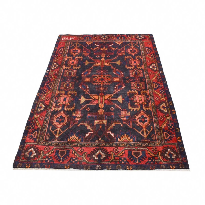 Hamadan Teppich 130x207cm - Perserteppich - dunkelblau