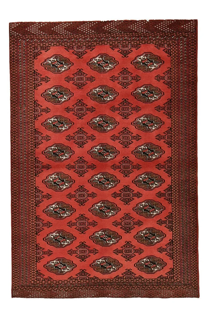 Turkaman Teppich 126x188cm - Orientteppich - rot
