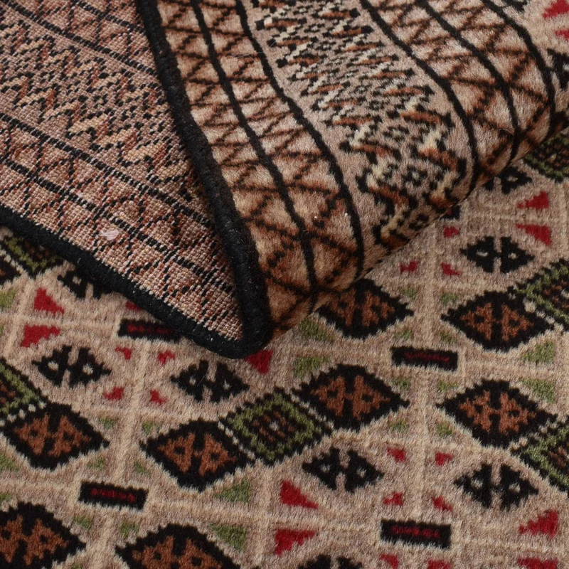 Turkaman Teppich 130x193cm - Orientteppich - dunkelbeige