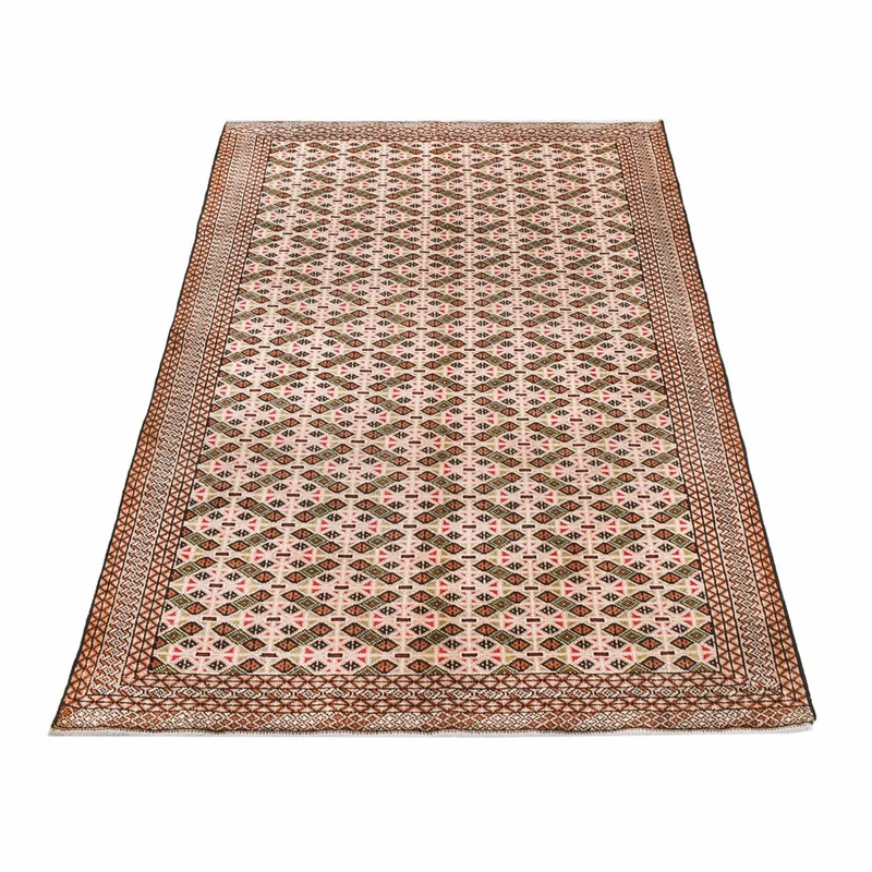 Turkaman Teppich 130x193cm - Orientteppich - dunkelbeige