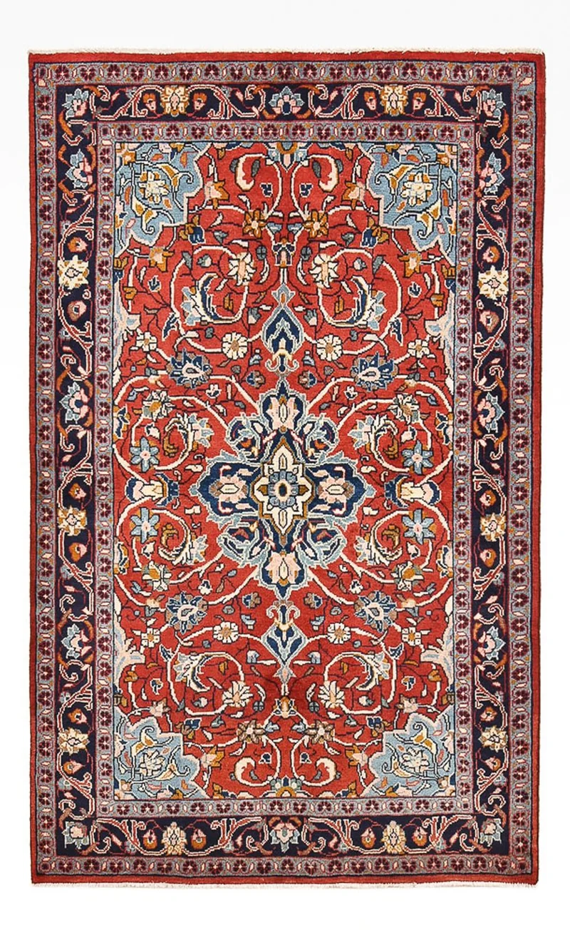 Mahal Teppich 131x215cm - Perserteppich - rot