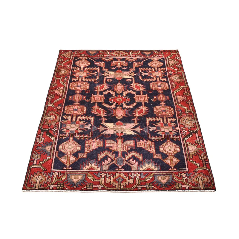 Hamadan Teppich 110x158cm - Perserteppich - dunkelblau
