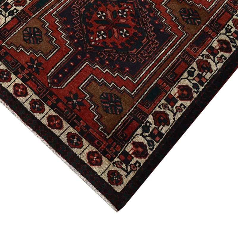 Ardebil Teppich 100x318cm - Perserteppich - dunkelrot