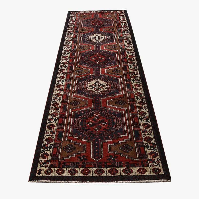 Ardebil Teppich 100x318cm - Perserteppich - dunkelrot