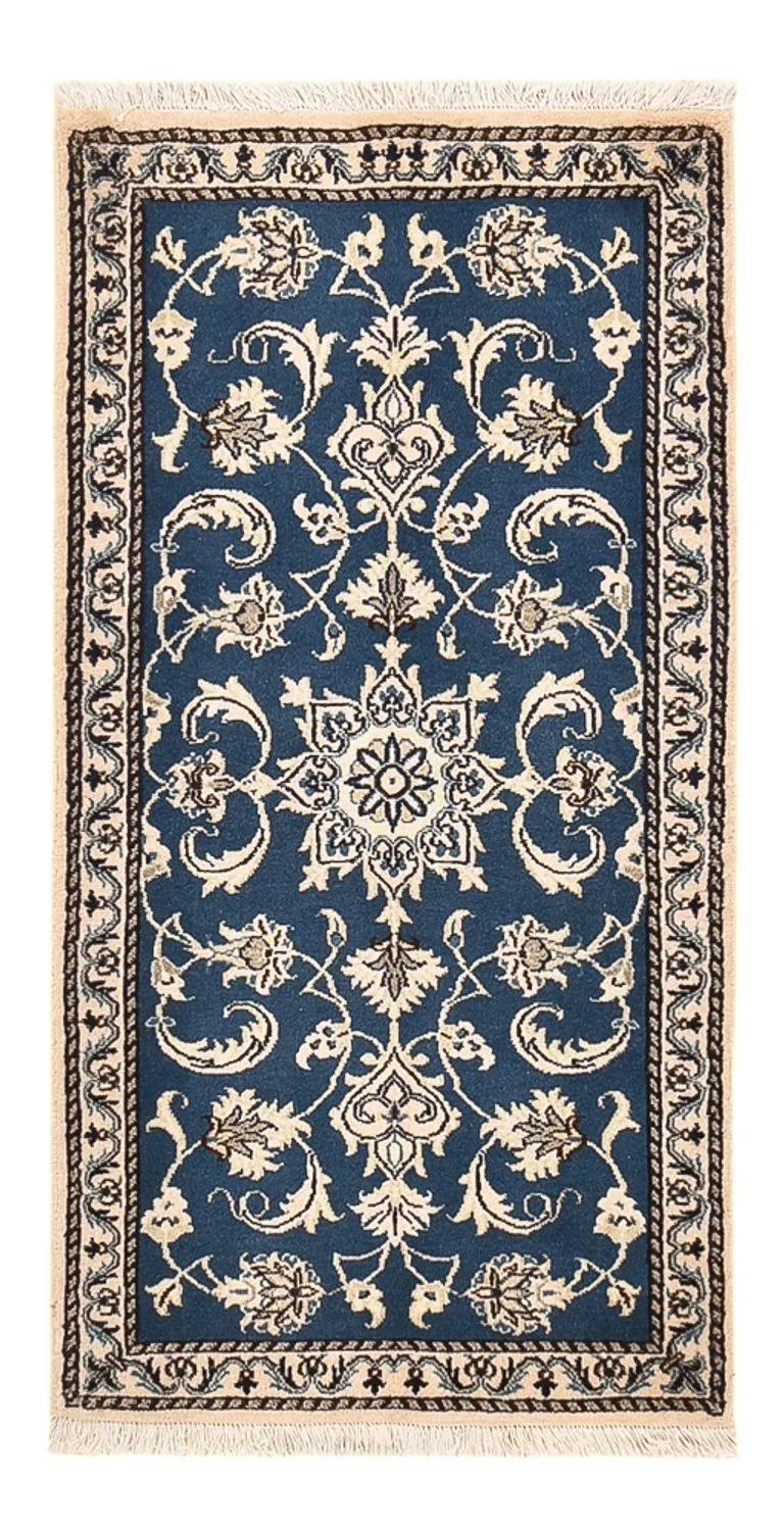 Nain - 12La Teppich 70x133cm - Perserteppich - petrolblau