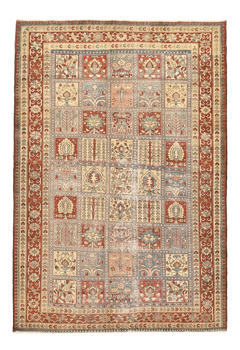 Vintage Teppich 197x292cm - dunkelbeige