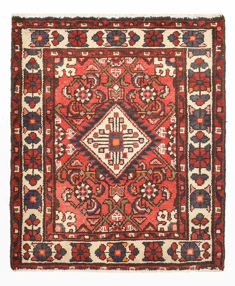 Hamadan Teppich 66x80cm - Perserteppich - rot