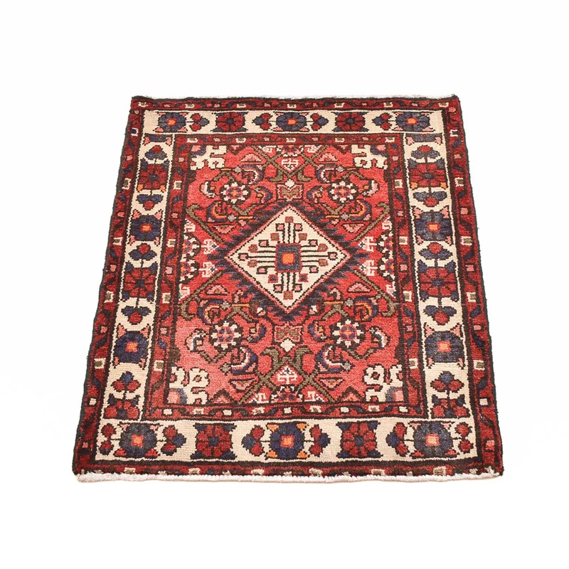 Hamadan Teppich 66x80cm - Perserteppich - rot