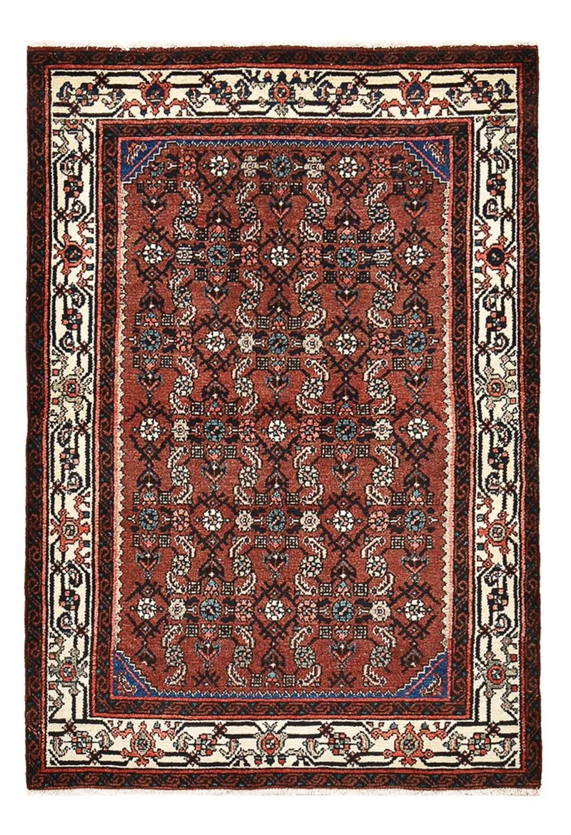 Hamadan Teppich 100x153cm - Perserteppich - mehrfarbig
