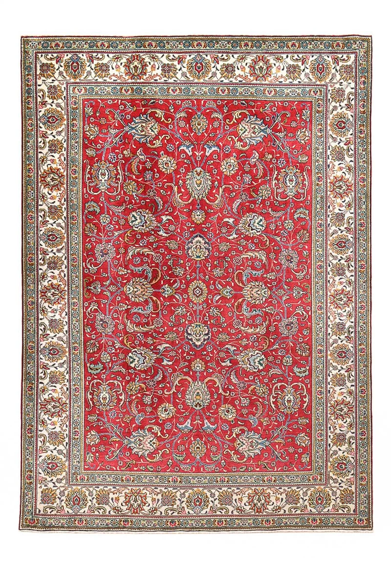 Täbriz Teppich 240x342cm - Perserteppich - rot