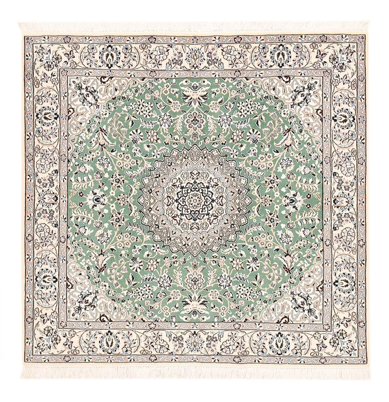 Nain - 9La Teppich 149x152cm - Perserteppich - hellgrün