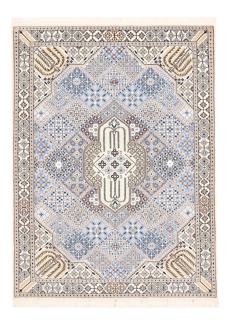 Nain - 9La Teppich 137x195cm - Perserteppich - hellblau