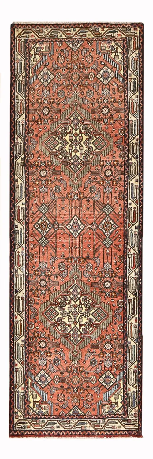 Hamadan Teppich 85x265cm - Perserteppich - hellrot