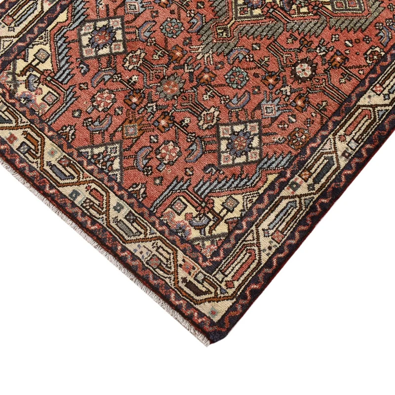 Hamadan Teppich 85x265cm - Perserteppich - hellrot