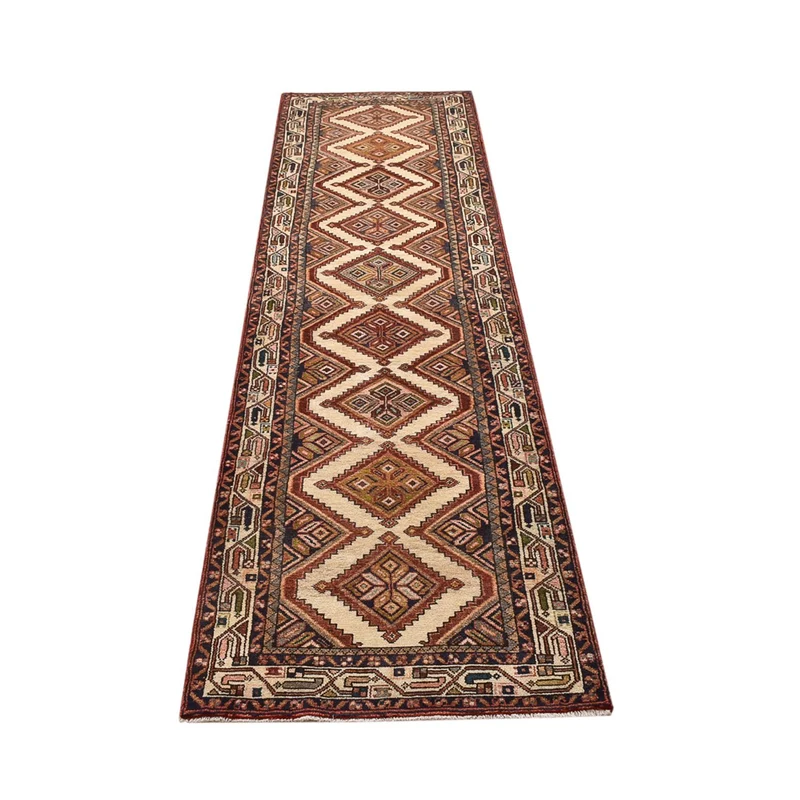 Ardebil Teppich 75x280cm - Perserteppich - hellbeige
