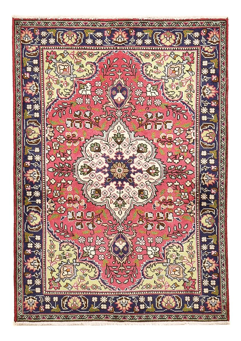 Täbriz Teppich 100x144cm - Perserteppich - hellrot