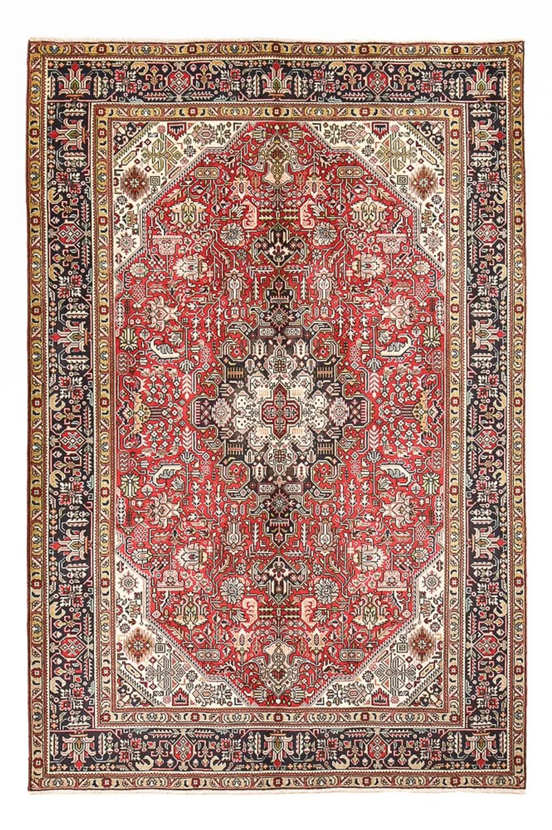 Täbriz Teppich 196x290cm - Perserteppich - rot