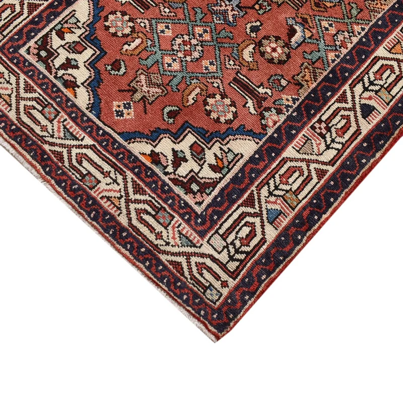 Hamadan Teppich 85x320cm - Perserteppich - hellrot