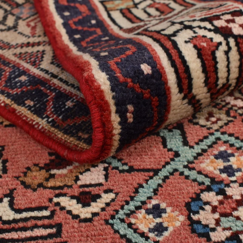 Hamadan Teppich 85x320cm - Perserteppich - hellrot