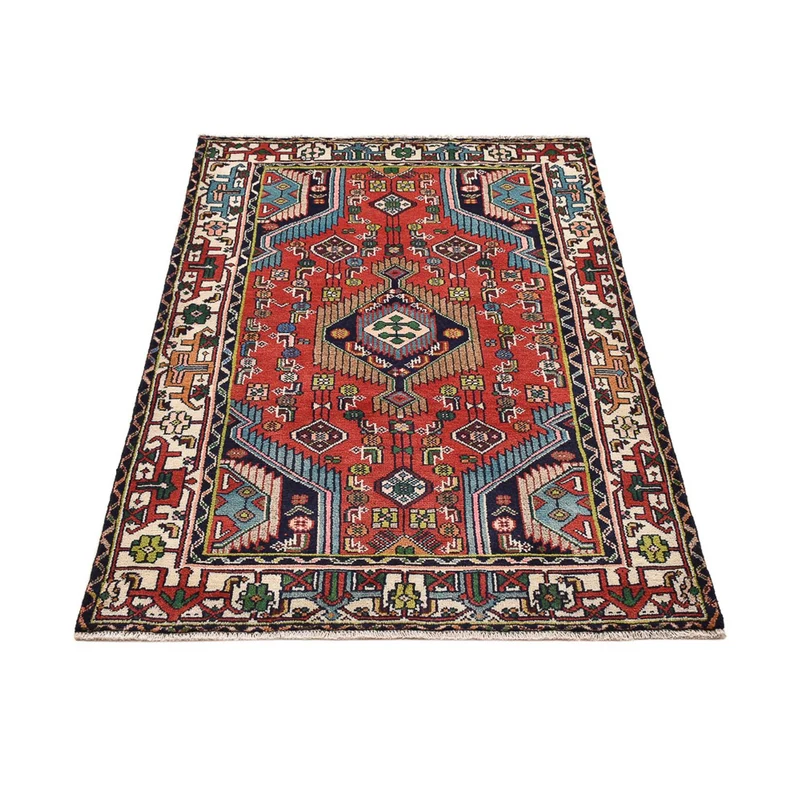 Hamadan Teppich 96x145cm - Perserteppich - rot