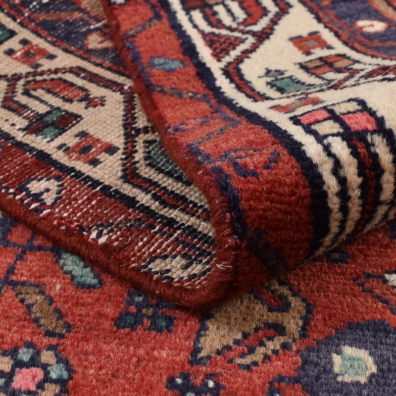 Hamadan Teppich 92x165cm - Perserteppich - hellrot