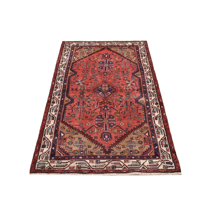 Hamadan Teppich 92x165cm - Perserteppich - hellrot