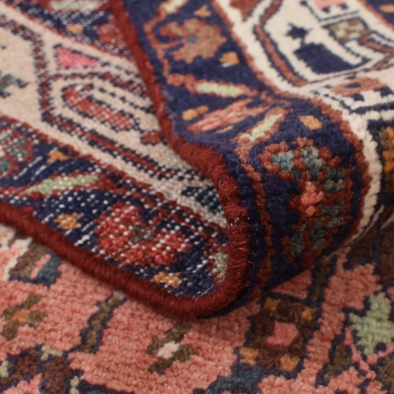 Hamadan Teppich 100x160cm - Perserteppich - hellrot