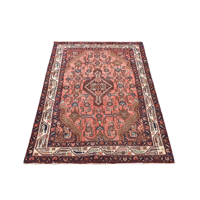 Hamadan Teppich 100x160cm - Perserteppich - hellrot
