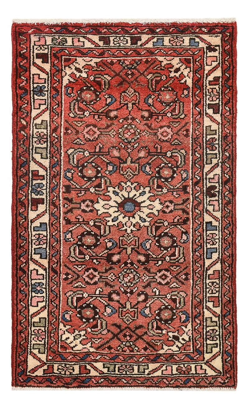 Hosseinabad Teppich 67x106cm - Perserteppich - hellrot