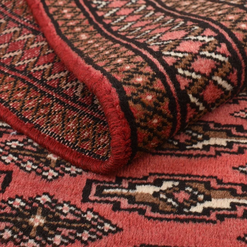 Turkaman Teppich - 100 x 131 cm - hellrot