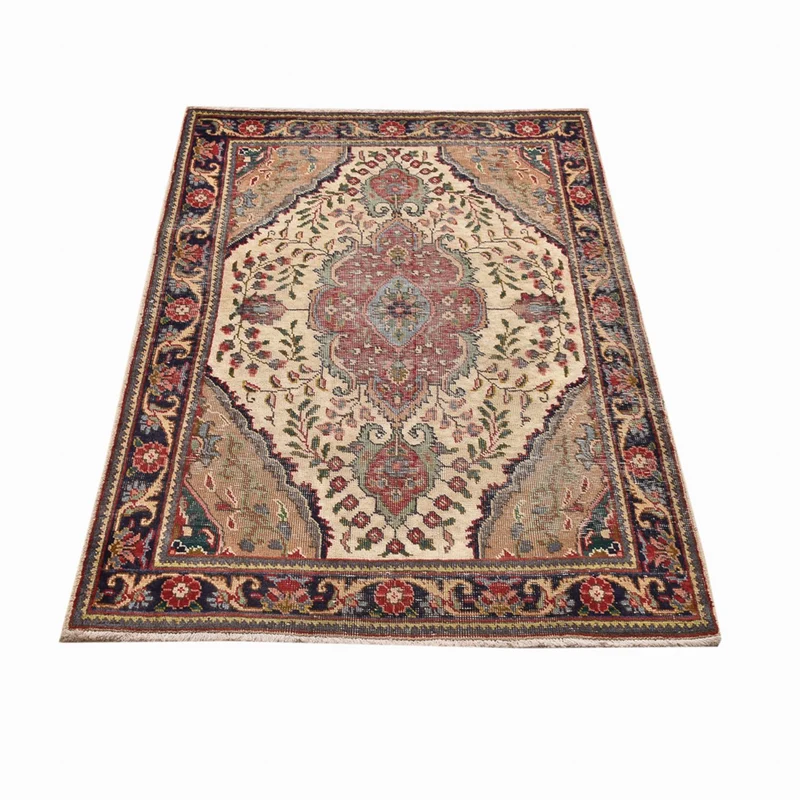 Täbriz Teppich 98x146cm - Perserteppich - mehrfarbig