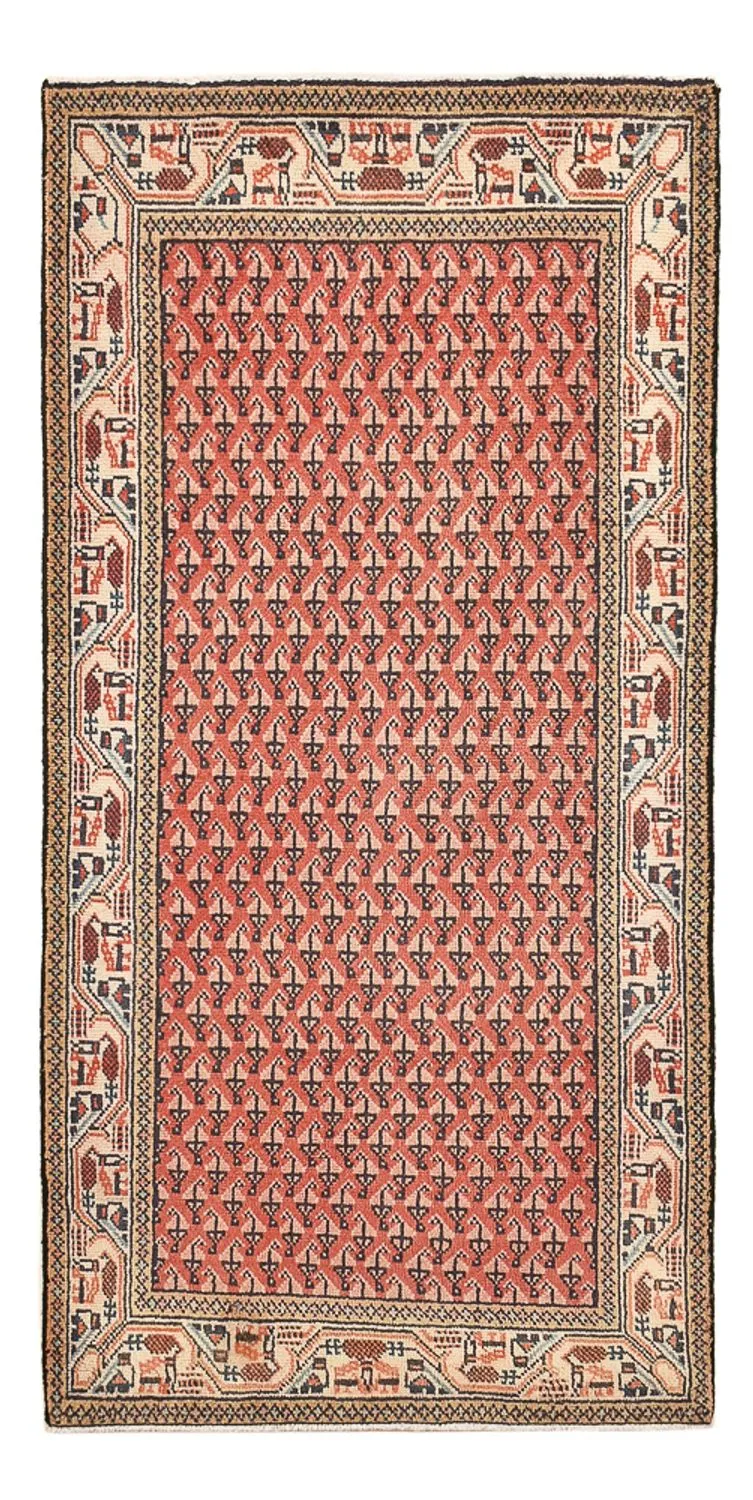 Mir Teppich 61x127cm - Perserteppich - hellrot