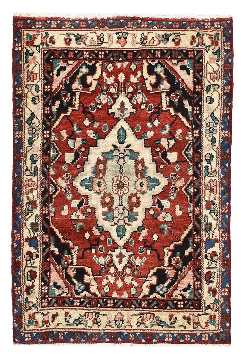 Hamadan Teppich 72x115cm - Perserteppich - rot