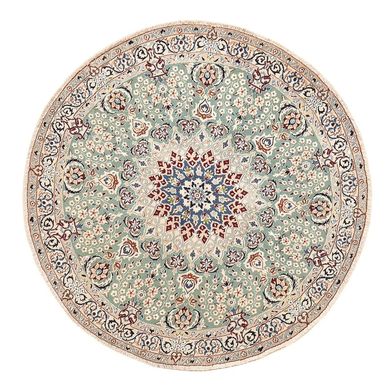 Nain - 9La Teppich 139x139cm - Perserteppich - hellgrün