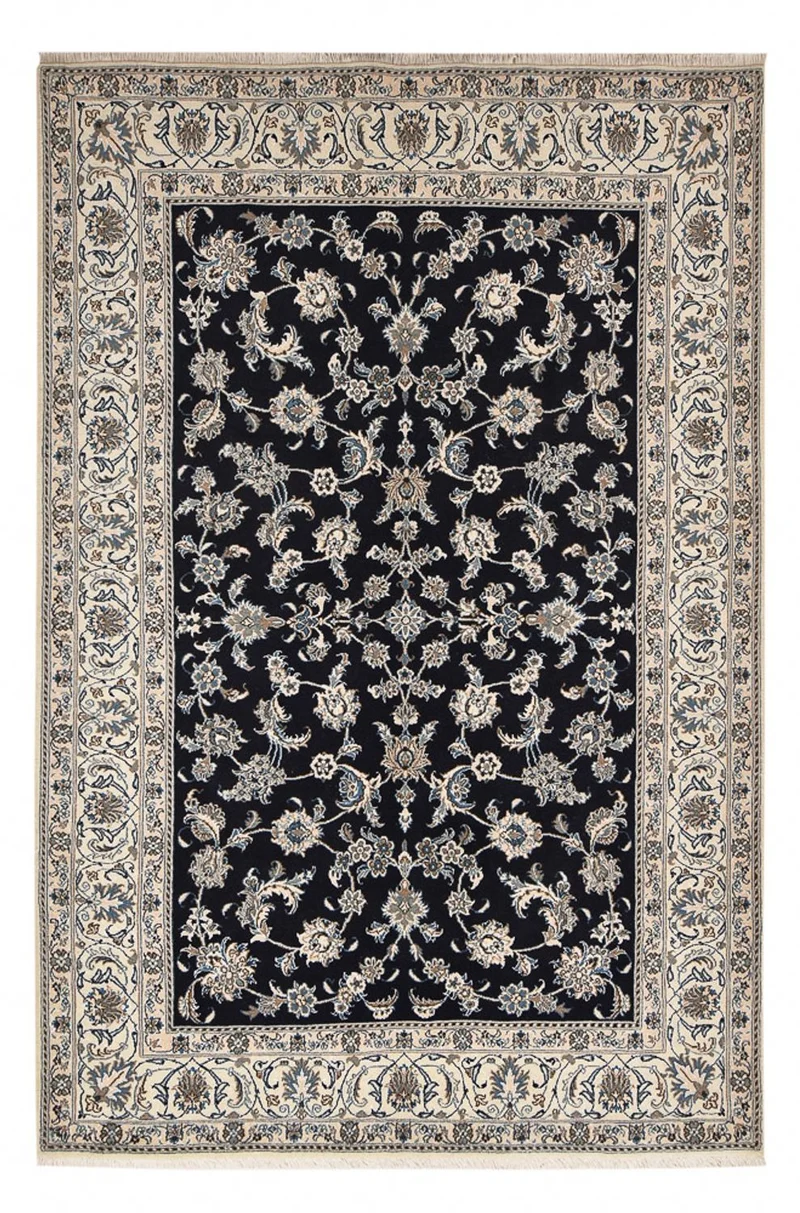 Nain - 12La Teppich 195x292cm - Perserteppich - dunkelblau