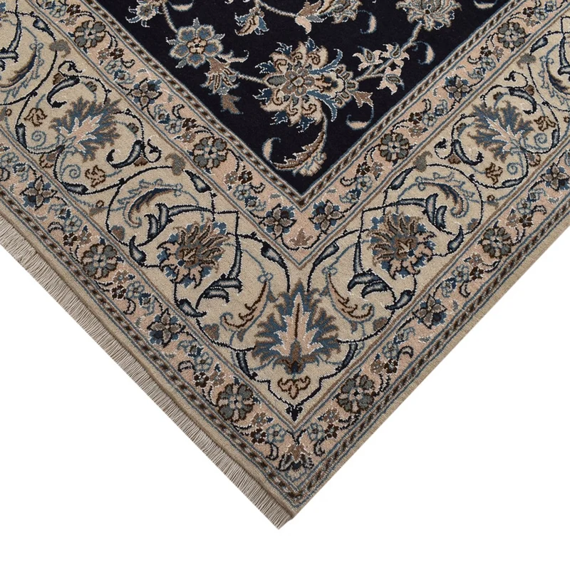 Nain - 12La Teppich 195x292cm - Perserteppich - dunkelblau