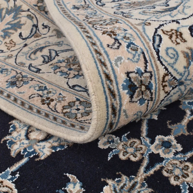 Nain - 12La Teppich 195x292cm - Perserteppich - dunkelblau