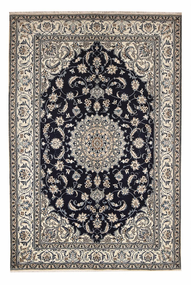 Nain - 12La Teppich 195x291cm - Perserteppich - dunkelblau