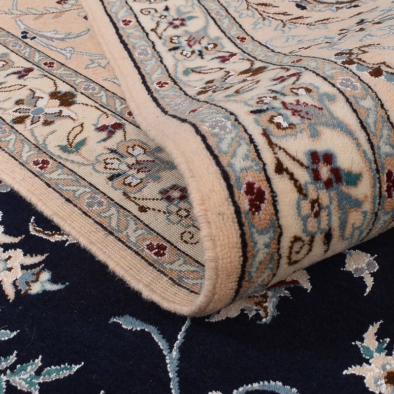 Nain - 6La Teppich 206x206cm - Perserteppich - dunkelblau