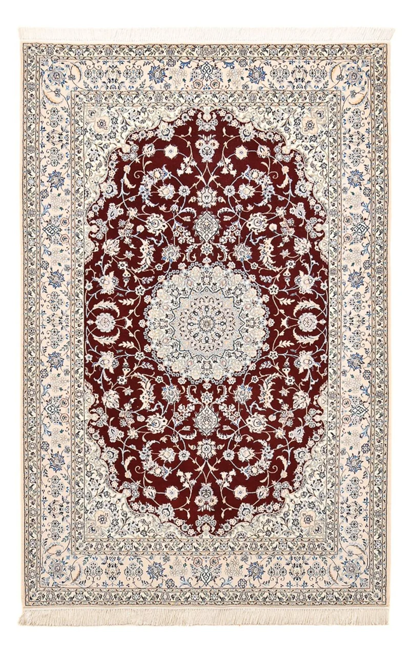 Nain - 6La Teppich 150x236cm - Perserteppich - dunkelrot