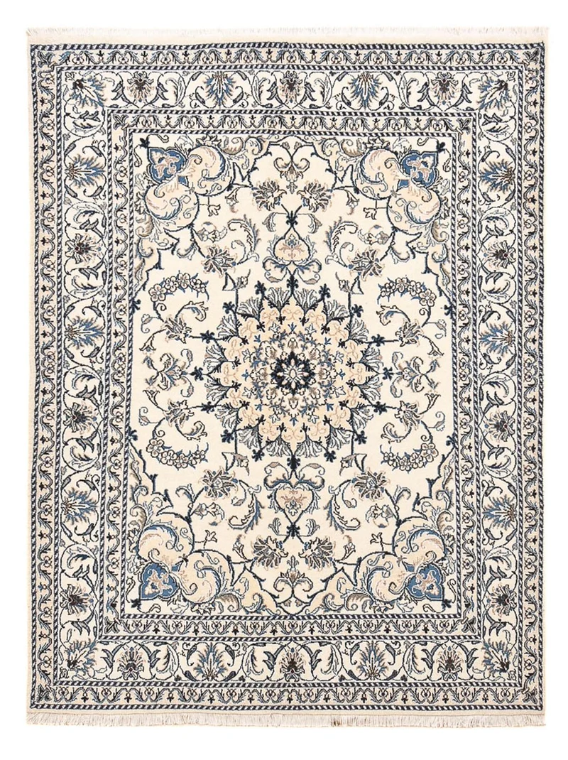 Nain - 12La Teppich 152x200cm - Perserteppich - hellbeige
